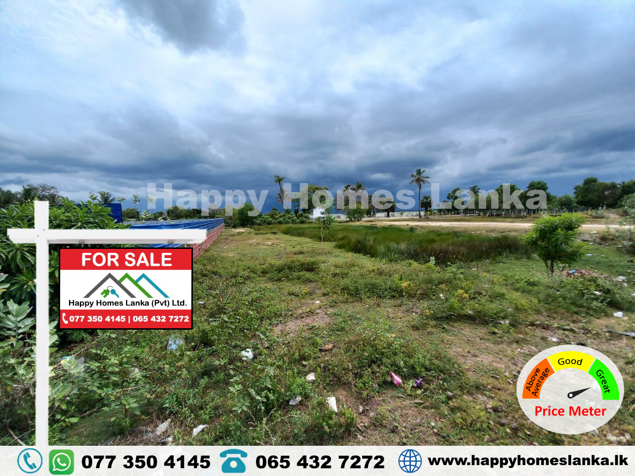 Land for Sale in Arumugathan Kudiyiruppu, Batticaloa.– HHL0788