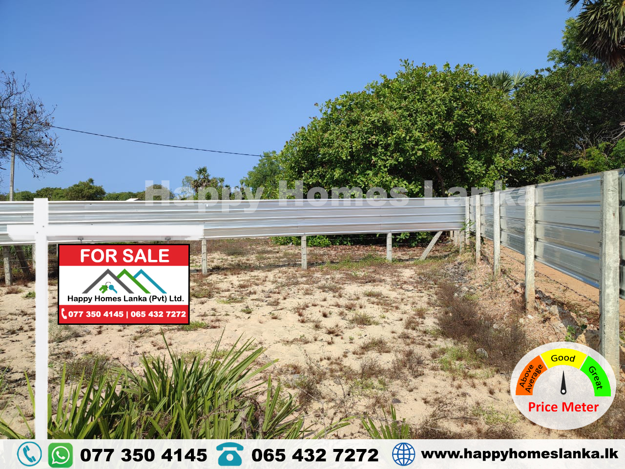 Land for Sale in Meerkerni,  Eravur, Batticaloa.– HHL0799