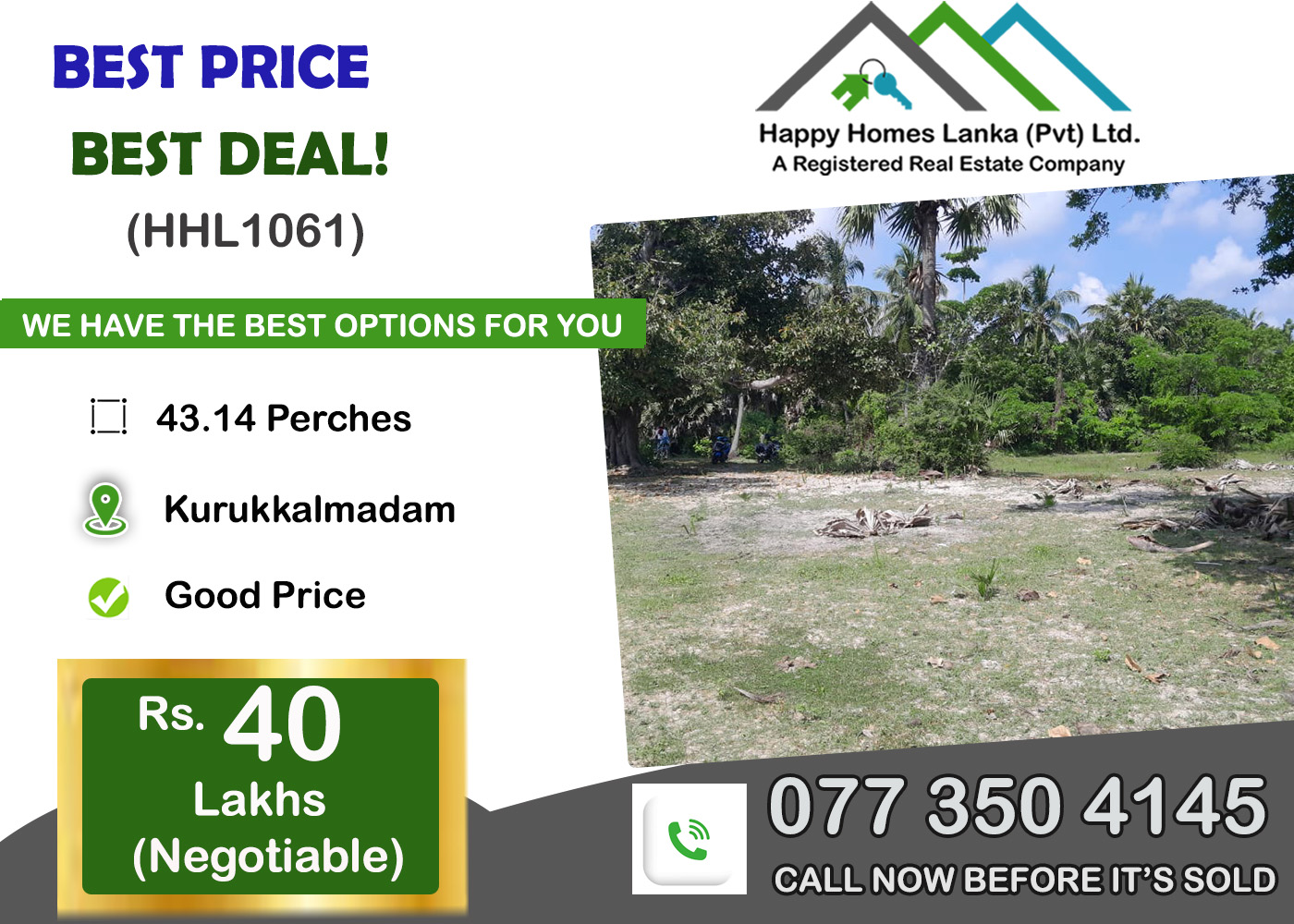 Land for Sale in Kurukkalmadam – HHL1061