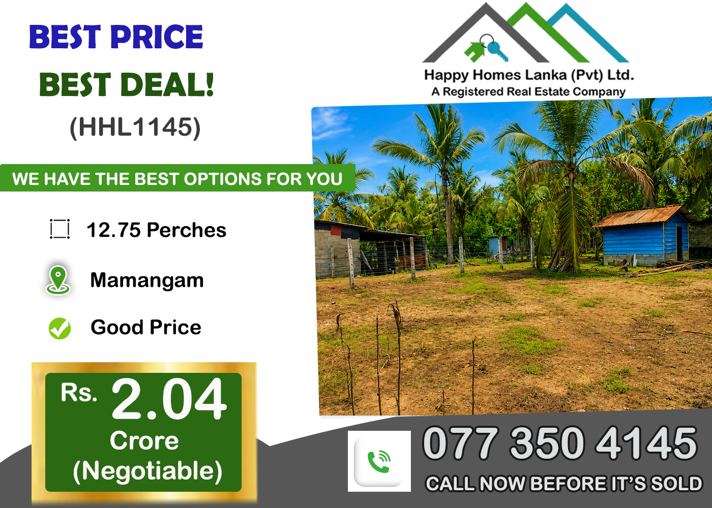 Land  for  Sale in Mamangam – HHL1145